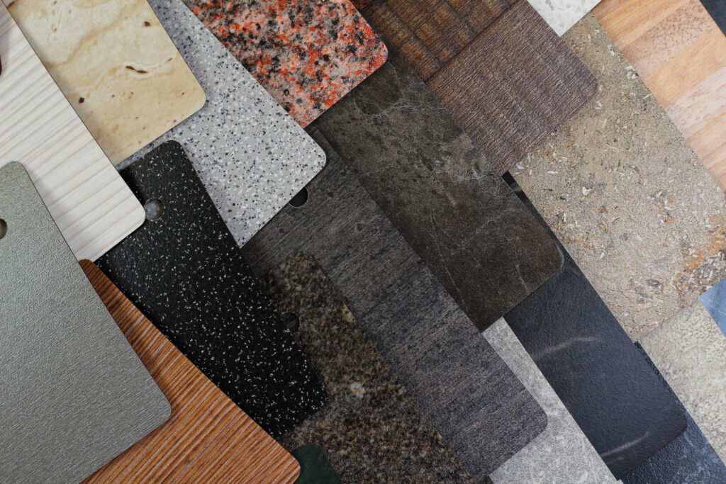 Terrazzo Musterplatten in verschiedenen Farben und Strukturen – Aman Beelen